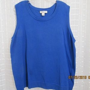 CJ Banks Sweater Tank Royal Blue 2X
